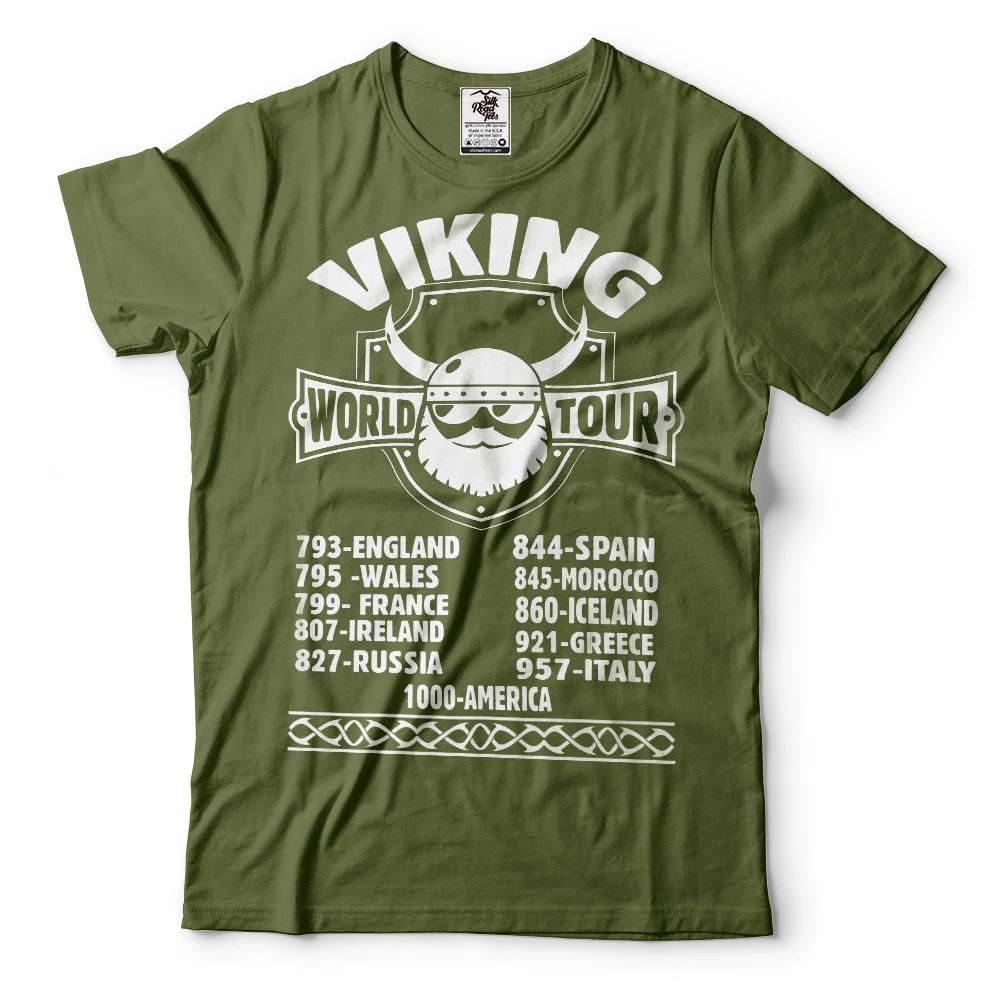 Viking World Tour T-Shirt Valhalla Odin Symbol Tee Shirt S