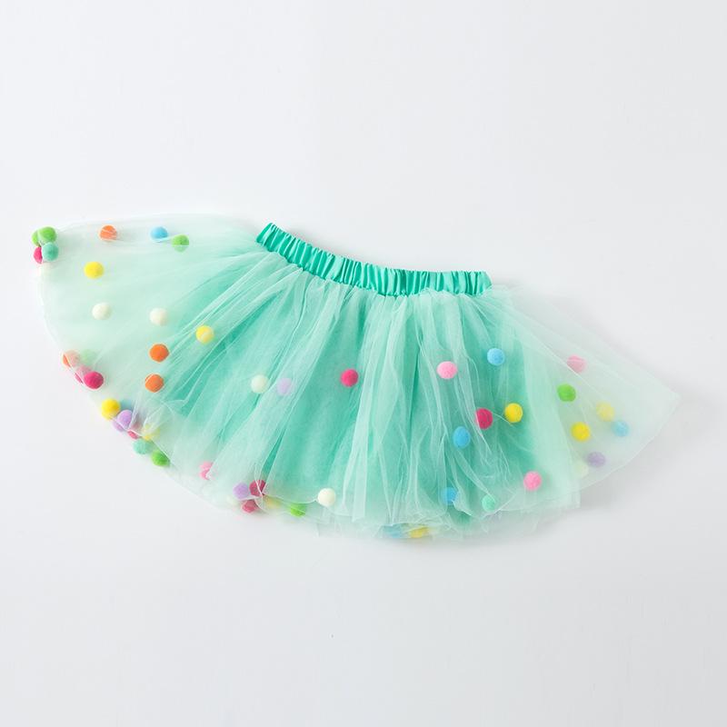 Skirt Girl Princess Party Skirt Hair Hoop Set Kids Girls Tutu Skirt Fluffy Mini Rainbow Dot Skirt