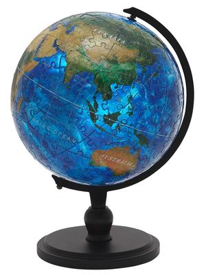 YANOMAN Jigsaw 3D Spherical Blue Earth Aqua Includes Piece Request and Assembly Instructions 240-Piece Puzzle, Puzzle, (Approx. 15.2cm Diameter),