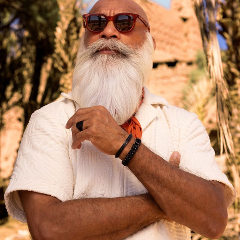 PIG & HEN Catena Venetian Double Bracelet - Black X Black