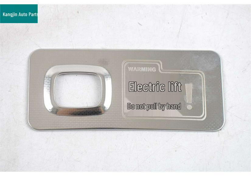 Nio 26 ES9 Tailgate Handle Warning Sticker – Stainless Steel, Silver/Black Titanium, Carbon Fiber Interior.