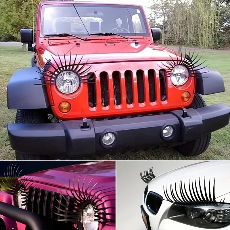 2pcs Eyelashes Specially Designed for Automobiles, Car Headlights Eyelash Sticker,