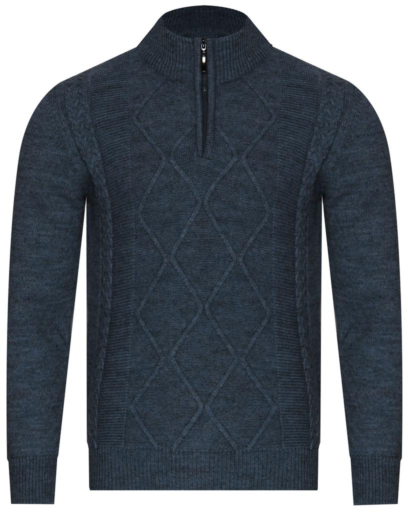 Men' Turtleneck Sweater - 8157 Indigo