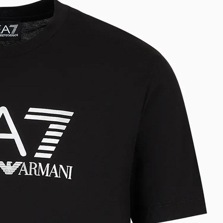 Ea7 EMPORIO ARMANI Logo Lettering Crewneck T Shirt 3DPT71-PJM9Z-1200
