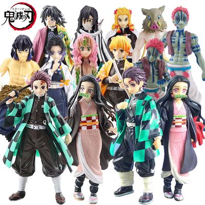 Figura Anime Demon Slayer Kimetsu no Yaiba Kamado Tanjirou Figura de Acción Agatsuma Zenitsu Nezuko Guerrero Modelo de PVC Juguetes