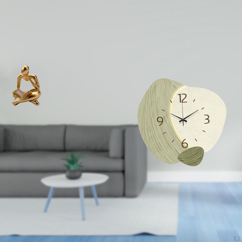 Silent Abstract Thinker Wall Clock Statue Decoration for Tabletop Living Room Shelf Office Bookshelf