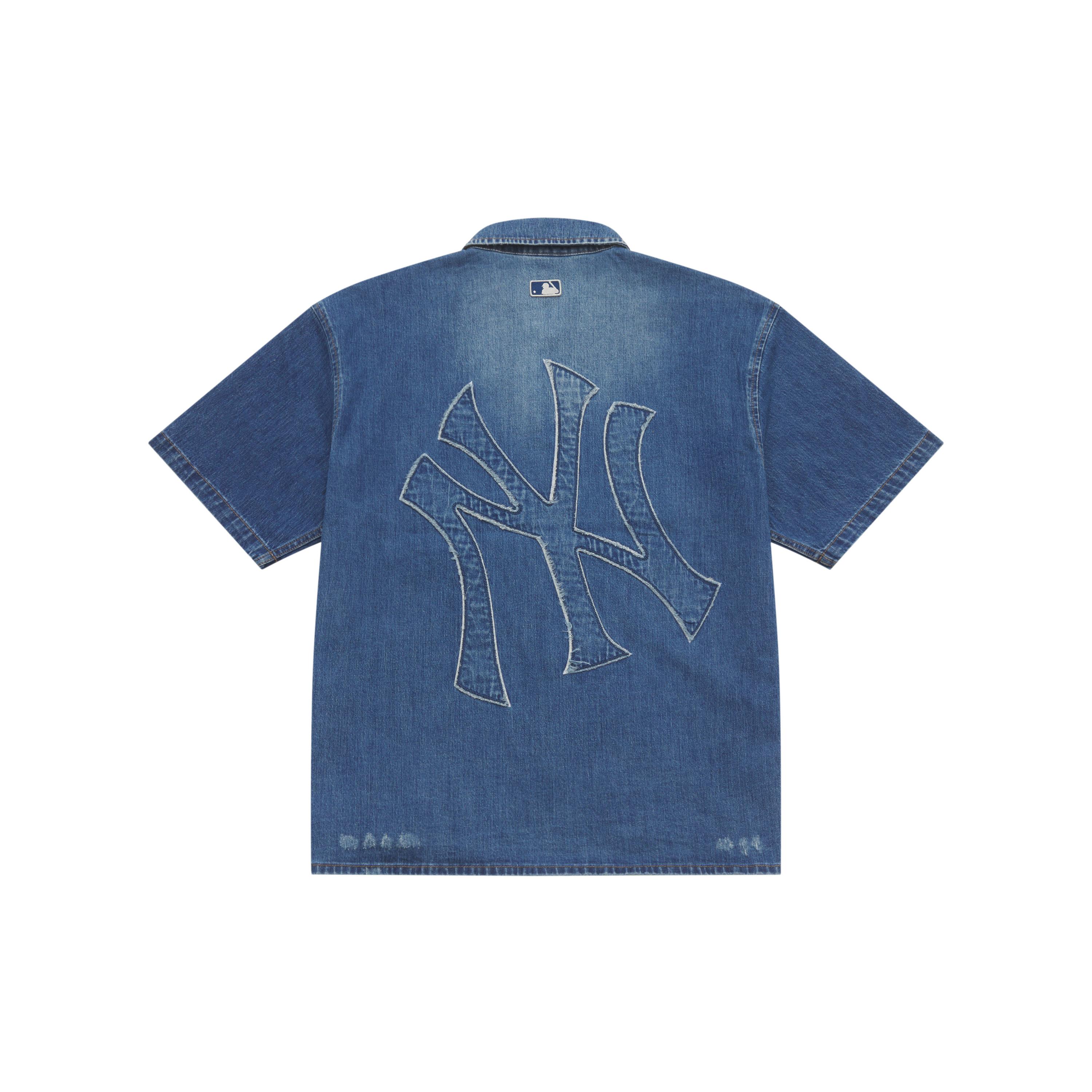 MLB New York Yankees Shirts Unisex Blue V neck Moderate Denim 3ADRB0253-50INS L