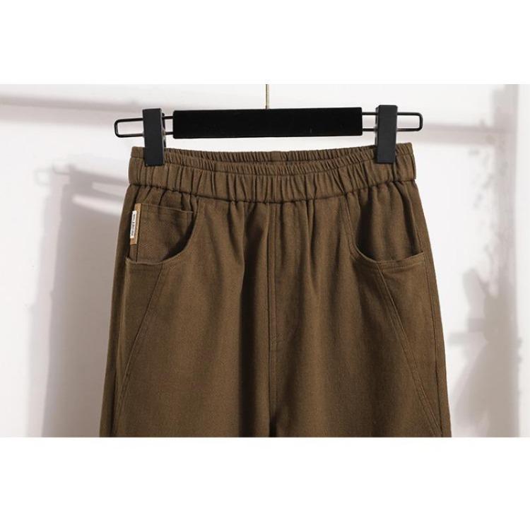 New Fashion Oversize Plus Size Casual Pants Women Elastic Basic Trousers Female 5XL