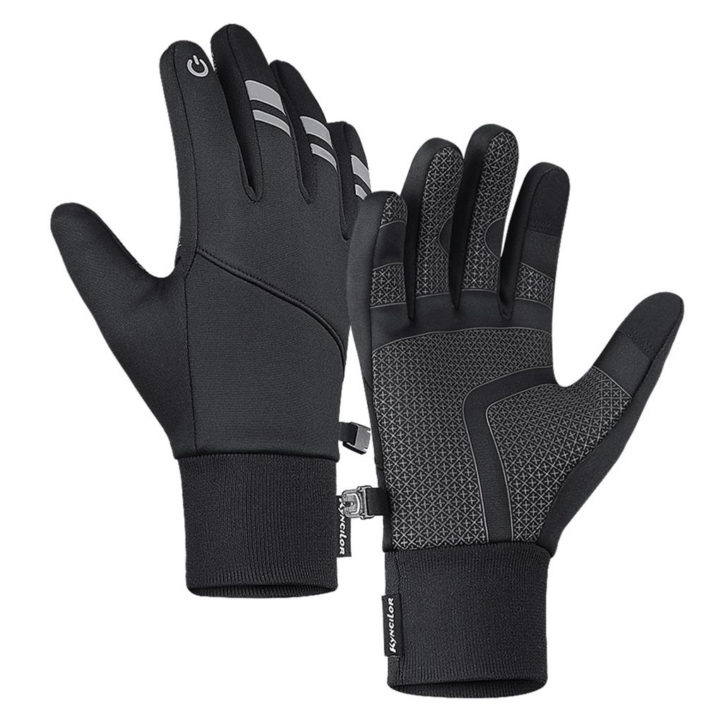 Winter Warm Cycling Gloves Touch Screen Waterproof Windproof Reflective Ski Riding Gloves