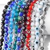 6mm 8mm Round Evil Eye Beads Multicolor Glass Beads Charm Accessories for Bracelet Necklace DIY Jewelry Making Wholesale Finding