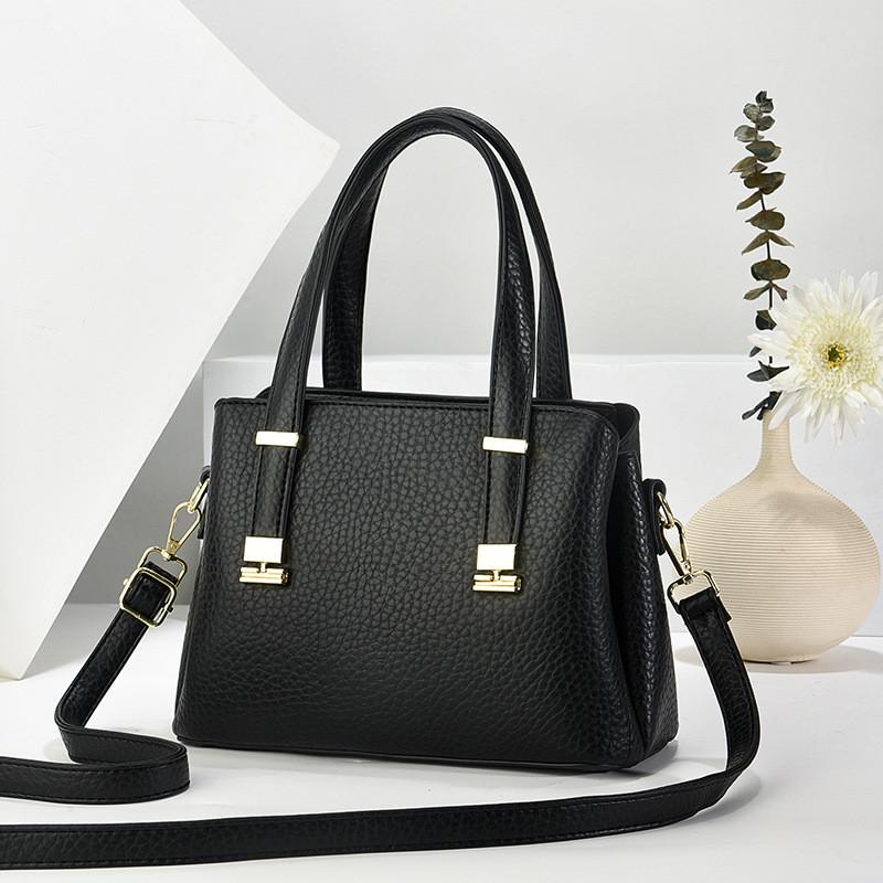 Womens Handheld Chic Pu Shoulder Bag With Inner Pocket For Casual Outings