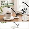 Teebeutelhalter mit Angler-Design Tee-Infuser-Ständer für Teetasse Küchenzubehör Langlebiges Kunststoffmaterial