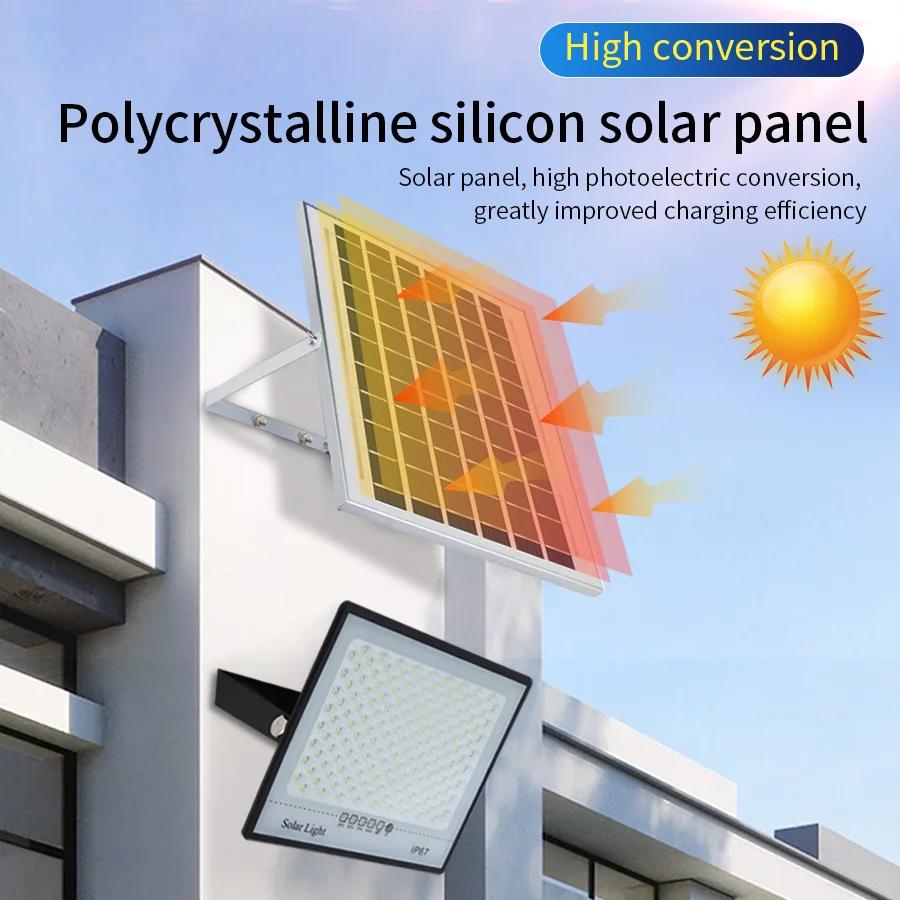 Outdoor Solar Light 72/128/200leds Spotlights Solar Lights Waterproof Remote Control Solar Wall Lamp Street Garden Sunlight