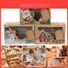 12pcs Kraft Paper Christmas Gift Candy Cookie Muffin Cake Boxes With Exquisite Printing And Decorative Tags