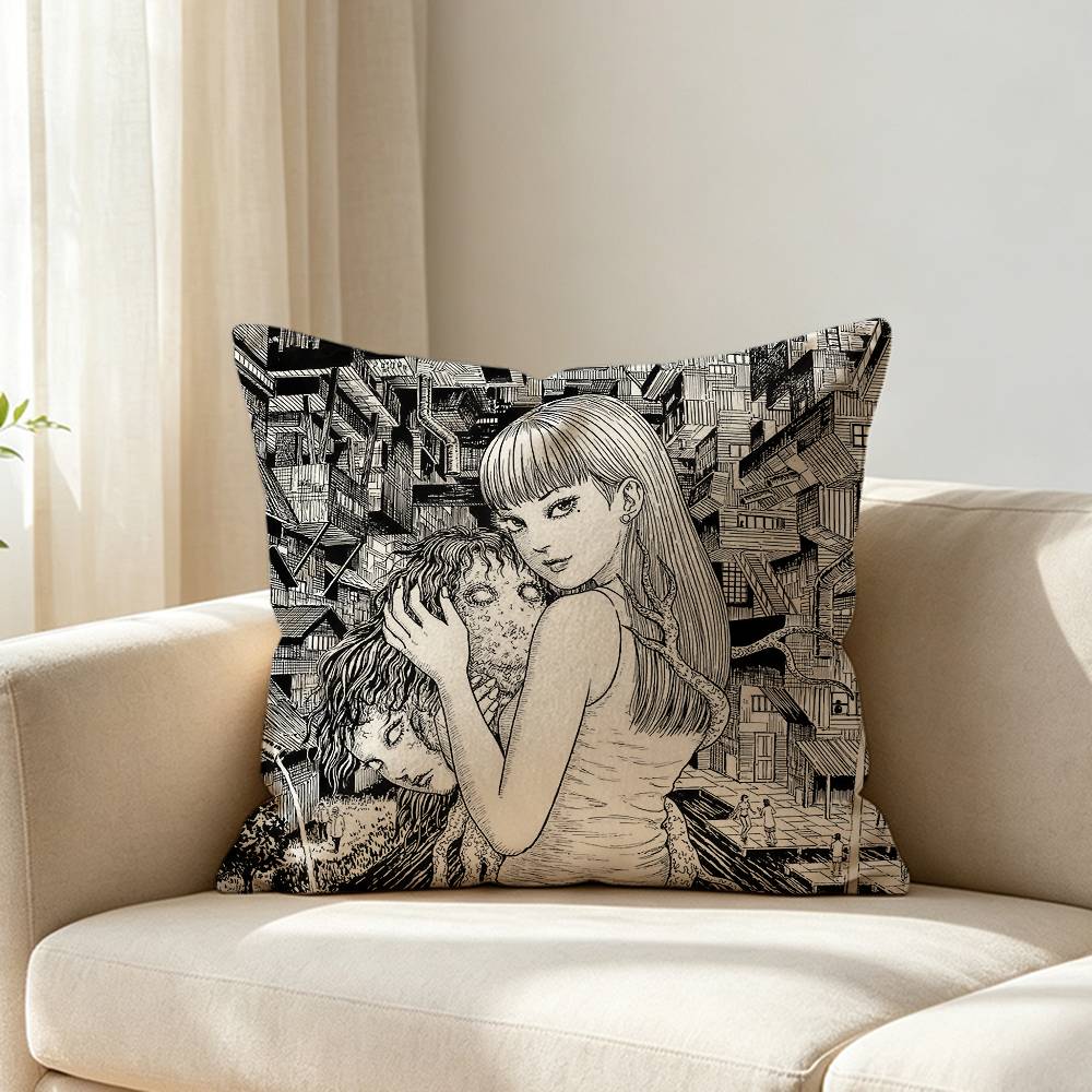 Manga Beautiful Ttomie Kkawakami Customizable Square Cushion Cover Double Sided Print Pillow Case