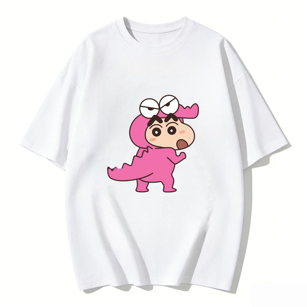 Crayon Shinchan Süßes Cartoon T-Shirt Partnerkleidung Familien-Matching-T-Shirt Sommerlich Lässig Kurzarm Baumwoll-Oberteil Mode Streetwear