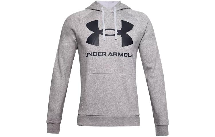 Under Armour Rival Sweatshirts Men s Gray Hooded Moderate Regular 1357093-011 XL