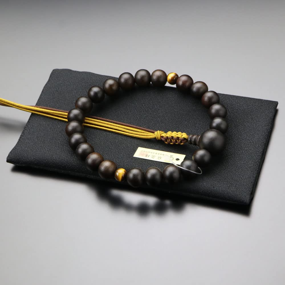 Special Jodo Shinshu Buddhist Prayer Beads for 22 Matte Tiger Eye with Cord Tassel Buddhist Prayer Kyoto Prayer Buddhist Altar Memorial Buddhist