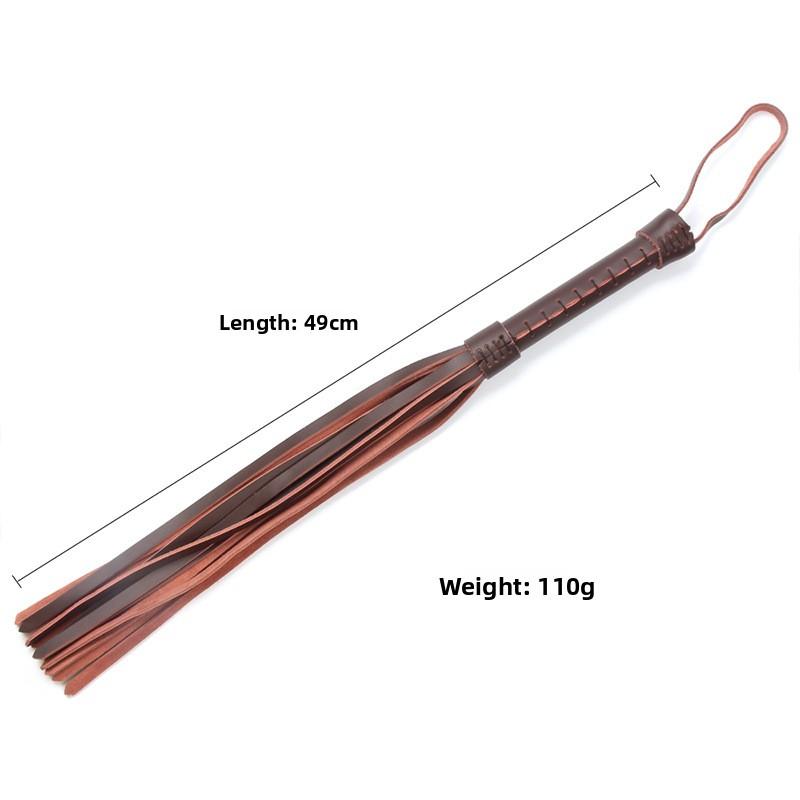 Genuine LeatherBDSM Whip Bondage Restraint Toy for Adult Couples Role Play Flirting Game Bedroom Entertainment Durable Accessory