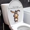 Angry Funny Donkey Toilet Seat Sticker Bathroom Decor Removable Waterproof Decal