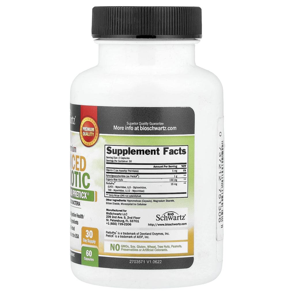 Prebiotic, Veggie Capsules 60