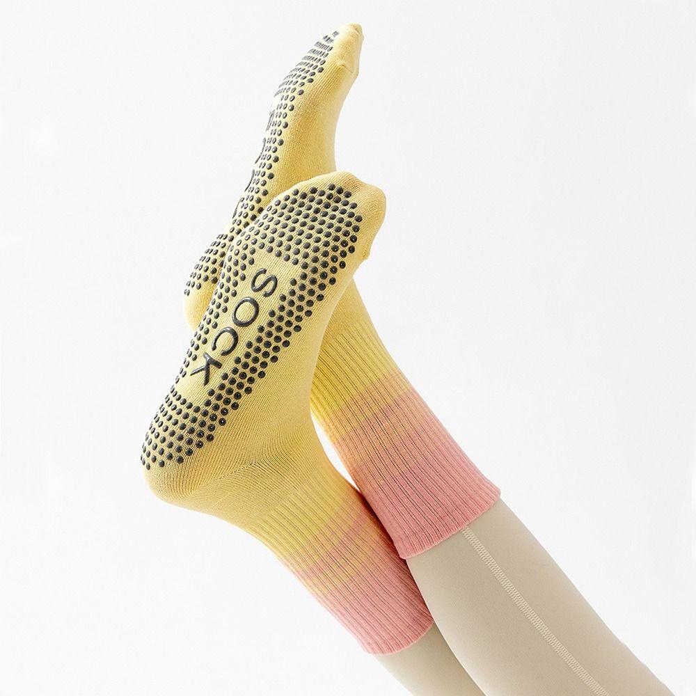 Non-Slip Pilates Socks Breathable Sport Socks Casual Mid Tube Socks