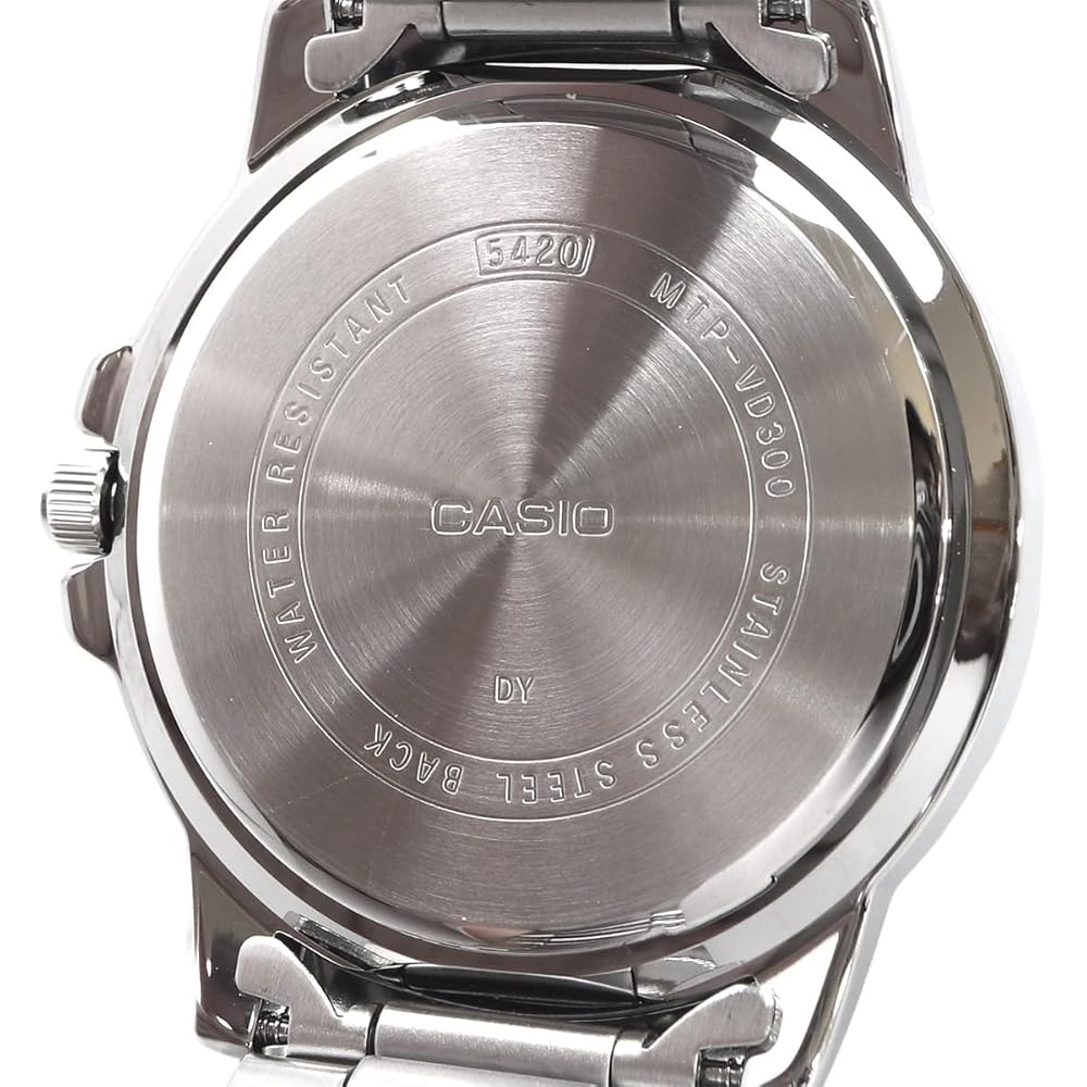 Casio Standard Quartz Men's Watch MTP-VD300D-7E Silver Metal Band 24-Hour Display International Model