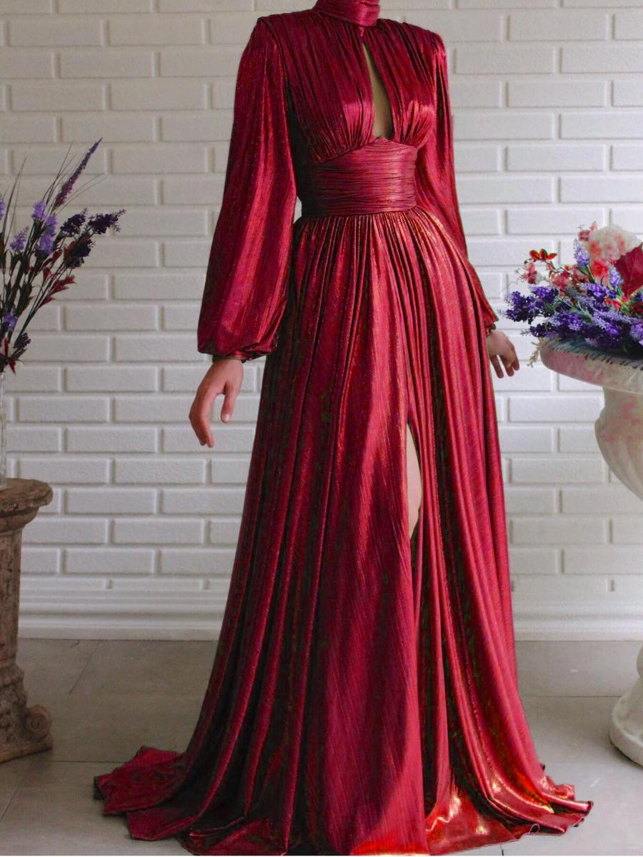 

Модное приталенное платье-трапеция нового сезона - Авокадо-зеленый S красный