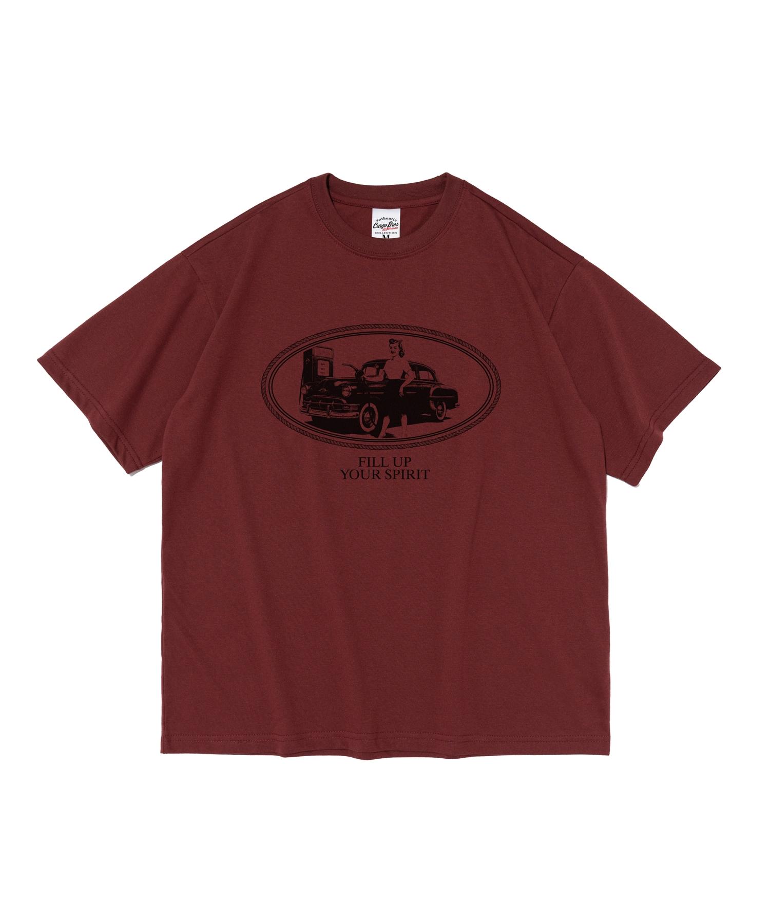 Cargo Bros For Woman American Vintage Lady Short Sleeve T-Shirt (Wine) S