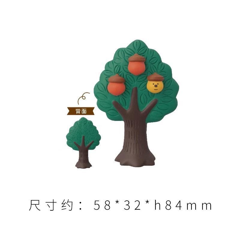 INS ZAKKA Resin Ornaments Autumn Harvest Chestnut Series Persimmon Tree Thief Cat Camera Prop Japanese Mini Home Decoration Gift