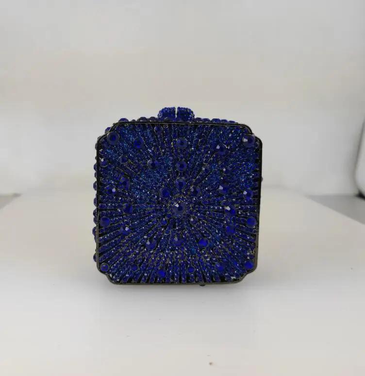 Boutique De FGG (in stock) Crystal Women Evening Clutch Bag Wedding Bridal Minaudiere Box Rhinestone Handbags and Purses