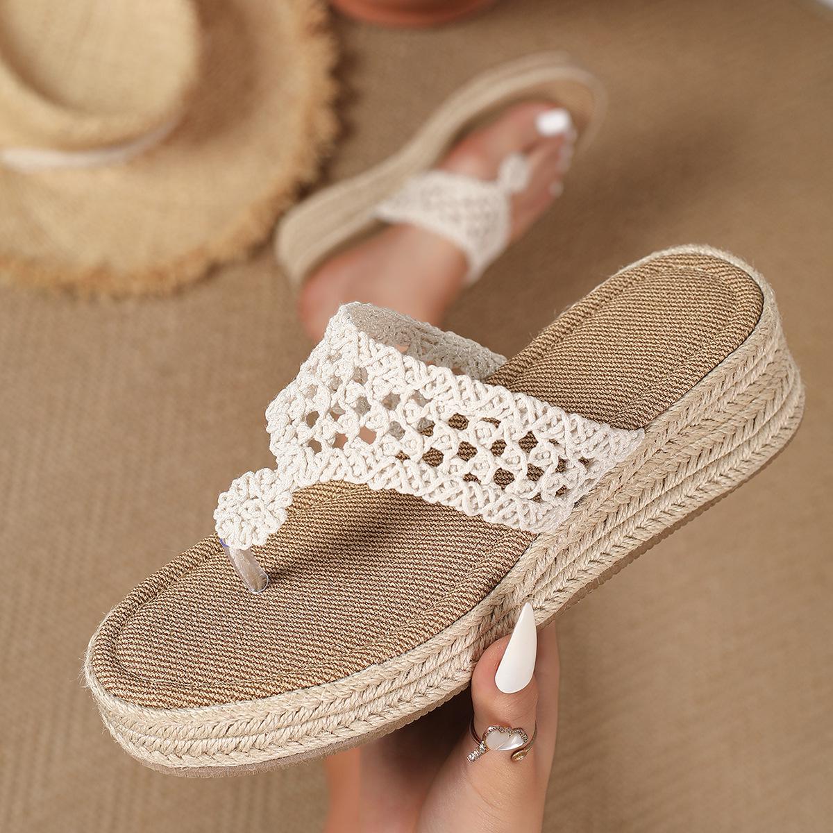 2026 Summer Plus Size Herringbone Fashion Women s Beach Flip-Flops 39