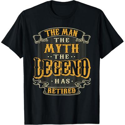 The Legend Has Retired Vintage Style RetireUnisext T Shirts Unisex Humor Streetwear Tee Shirt Short Sleeve Unisex Loose Clothing