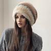1PC Plush Warmth High Stretch Elegant Knitted Versatile Pile Hat Lightweight Color Block Slouchy Hats Brimless Fashion Multi-Color