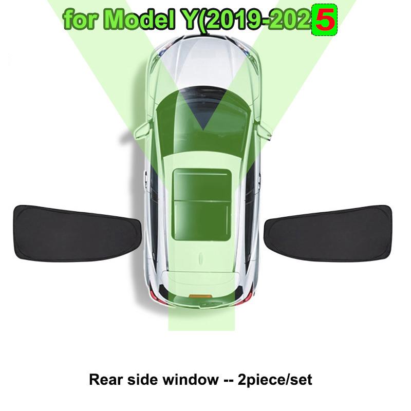 For Tesla Model Y 2025 Sun Roof Shade Model 3 Highland 2024 Glass Roof Sunshade Front Rear Window Windshield Privacy Cover Kids