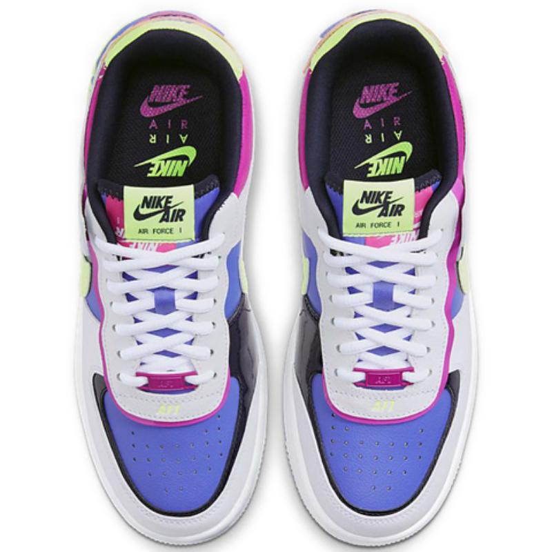 Nike Air Force 1 Low Shadow White Sapphire Barely Volt Women's Sneakers CJ1641-100