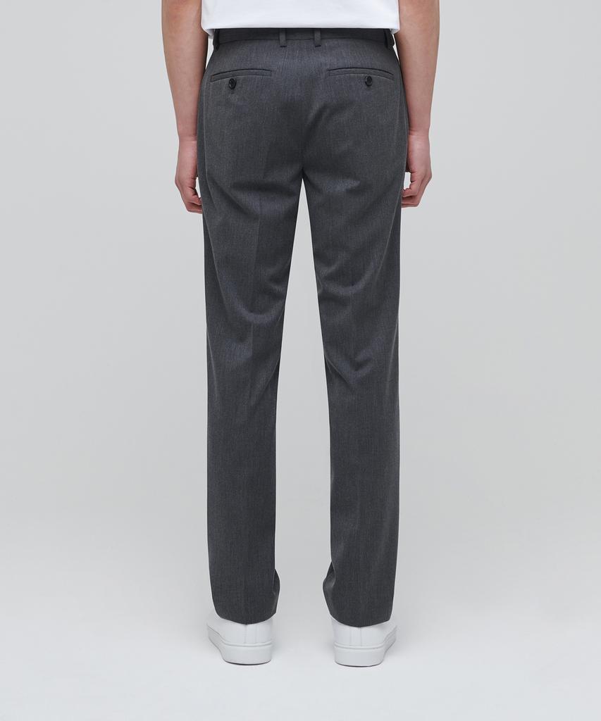 MUSINSA STANDARD Lightweight Tapered Hidden Elastic Waist Length Slacks [Medium Gray]