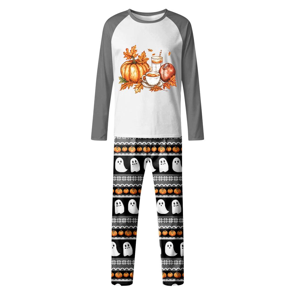 Halloween Print Family Matching Long Sleeved Parent-child Suit Home Clothes Suit Fall