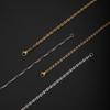 Elegant Minimalist Stainless Steel Figure-Eight Necklace - Bright Texture, Versatile Layering Chain