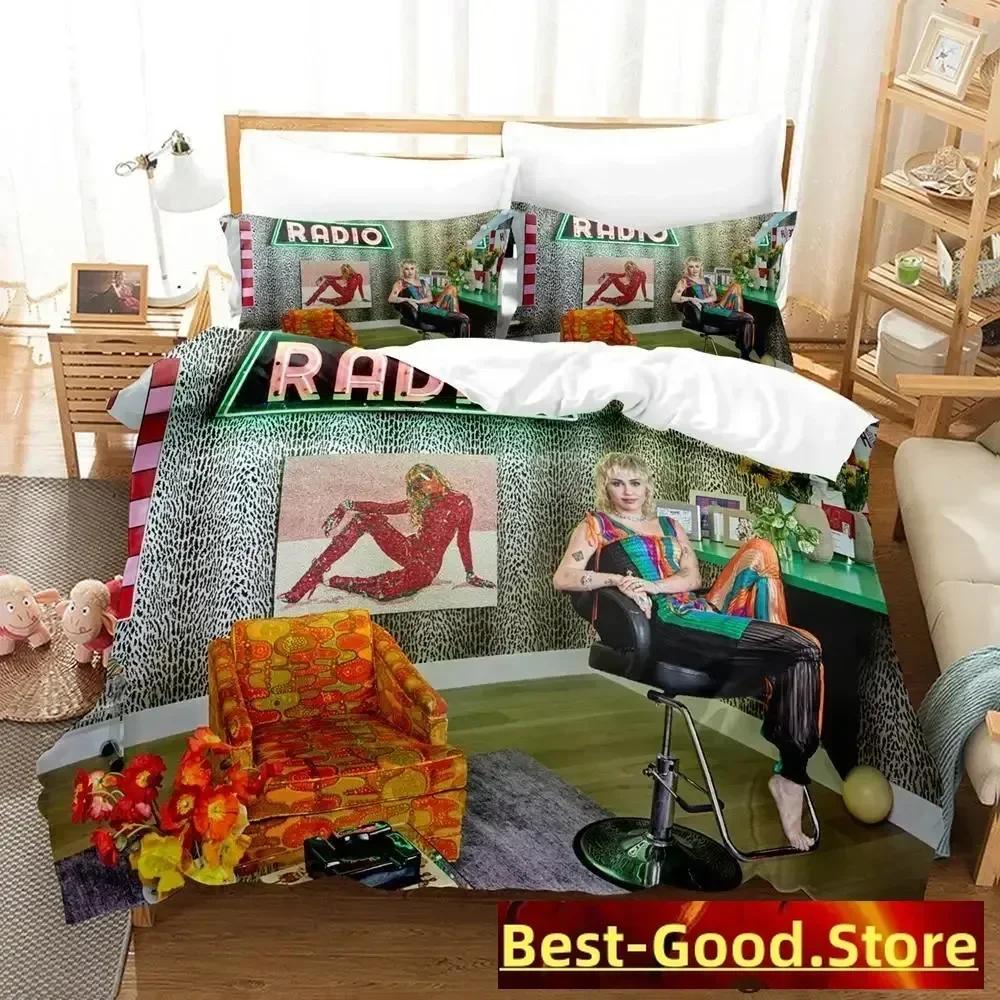 Sexy Miley Cyrus Bedding Set Single Twin Full Queen King Size Bed Set Aldult Kid Bedroom Duvetcover Sets Anime parure de lit Bed