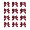 12Pcs/Set Elegant Bowknot Pearl Hanging Pendant Christmas Tree Ornaments  Xmas Party Supplies