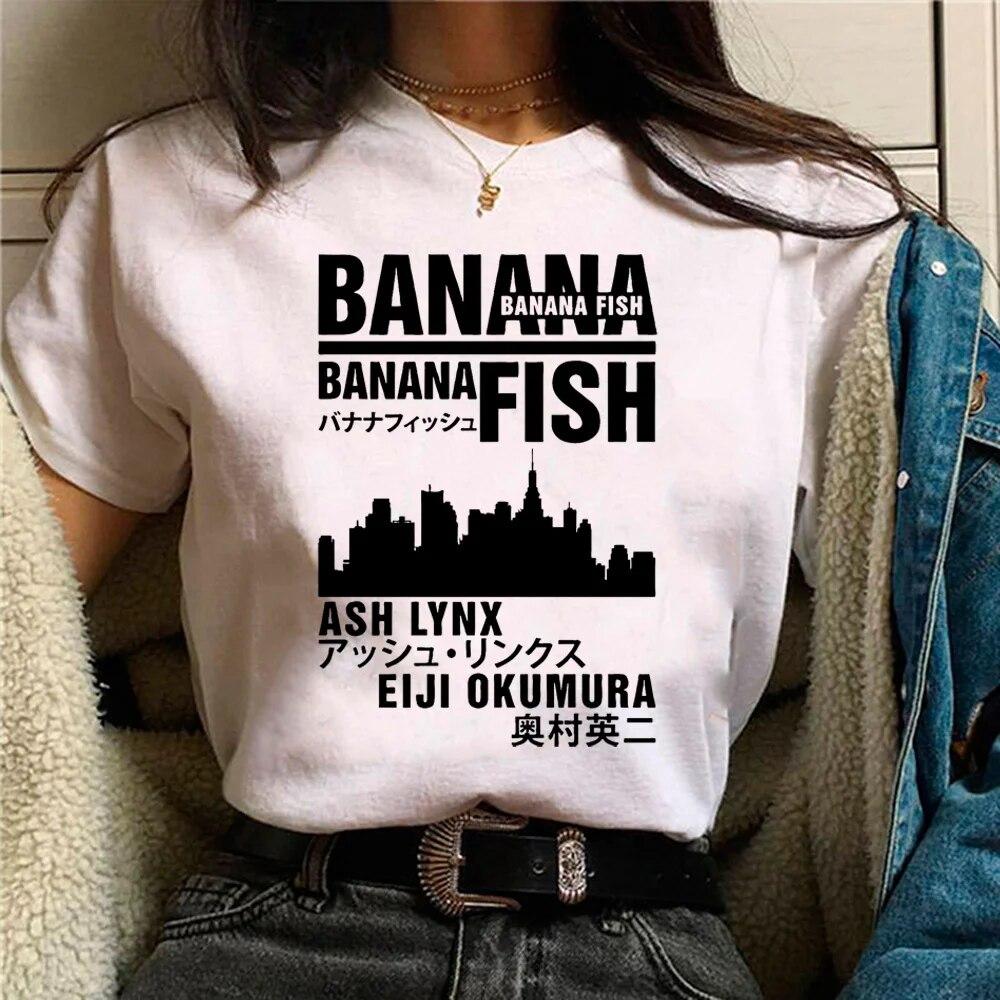 Banana Fish t shirt women summer top female comic clothing Unisex