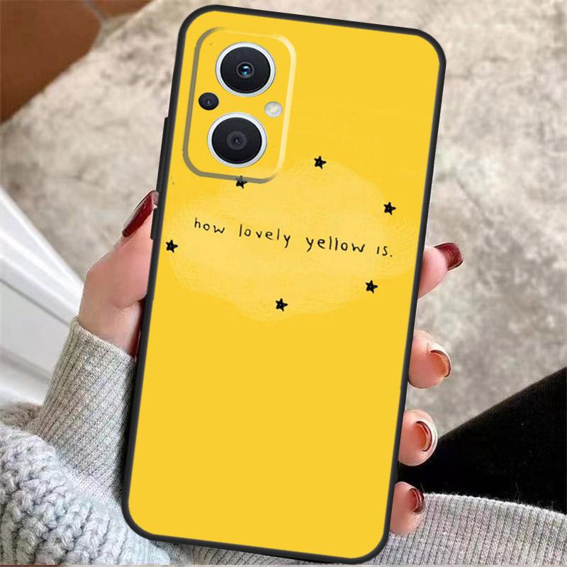 

Желтая эстетичная art для OPPO Reno 14 12 11 10 13 Pro 8T 11F 12F 13F 14F 7 8 Lite OPPO Find X9 X8 X6 X5 Pro Чехол OPPO Find X9 Pro