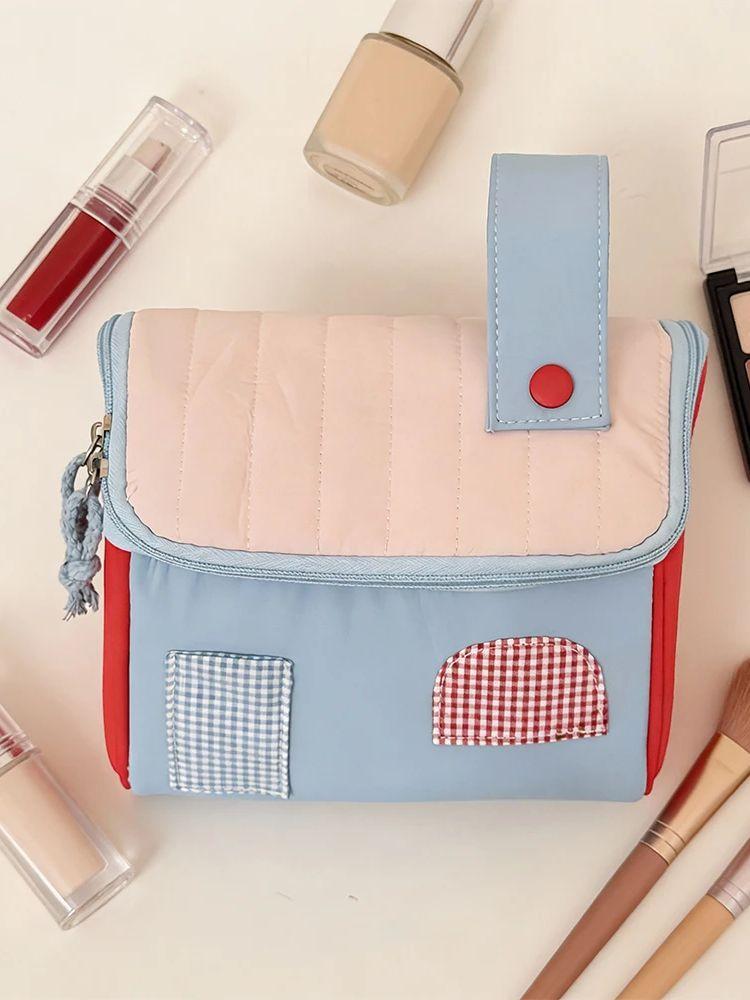 

Airfriend House Bag for Makeup Brush Pouch Travel Organizer Bags Child Toilet Cute Makeup Cosmetic Bag Cute Cosmetic Bag розовый