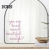 Removable Glass Decor for Home Inspirational Quote Decals Mirror, Motivational Saying Affirmation Stickers, Waterproof Static Cling Mirror Stickers