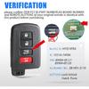 Car Key Fob Replacement Smart Remote Key for Toyota Highlander 2014 2015 2016 2017 2018  4 Buttons (FCC ID:HYQ14FBA P/N: 281451-2110 1551A-14FBA