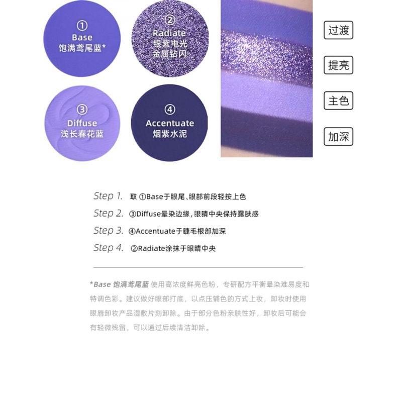 Kaleidos - Night of Creation Collection 4-Color Eyeshadow Palette - Glowing Iris