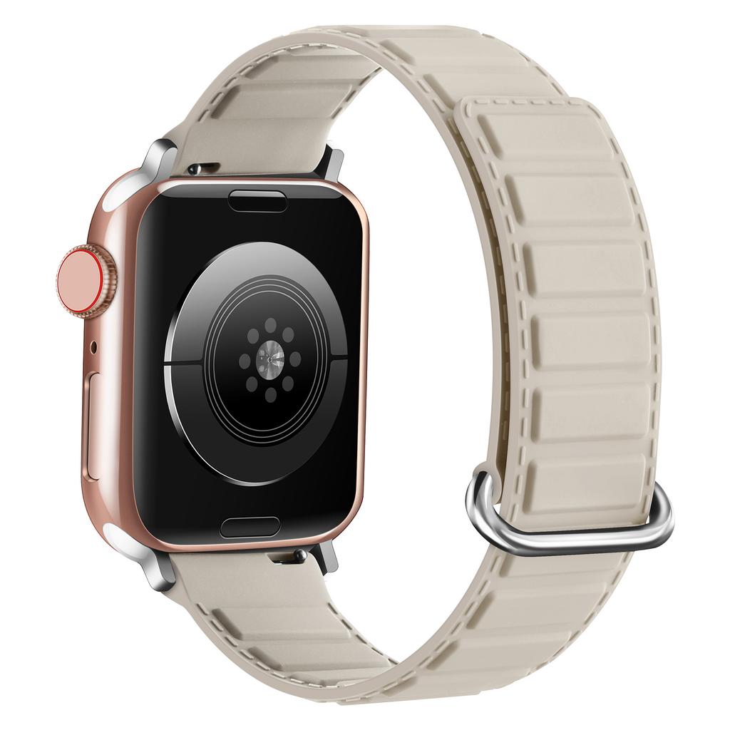 Silicone Strap for Apple Watch Ultra 3 2 1 49mm/Series 11 10 46mm/9 8 7 45mm/SE3 SE2 SE 6 5 4 44mm/3 2 1 42mm Magnetic Buckle Watch Band