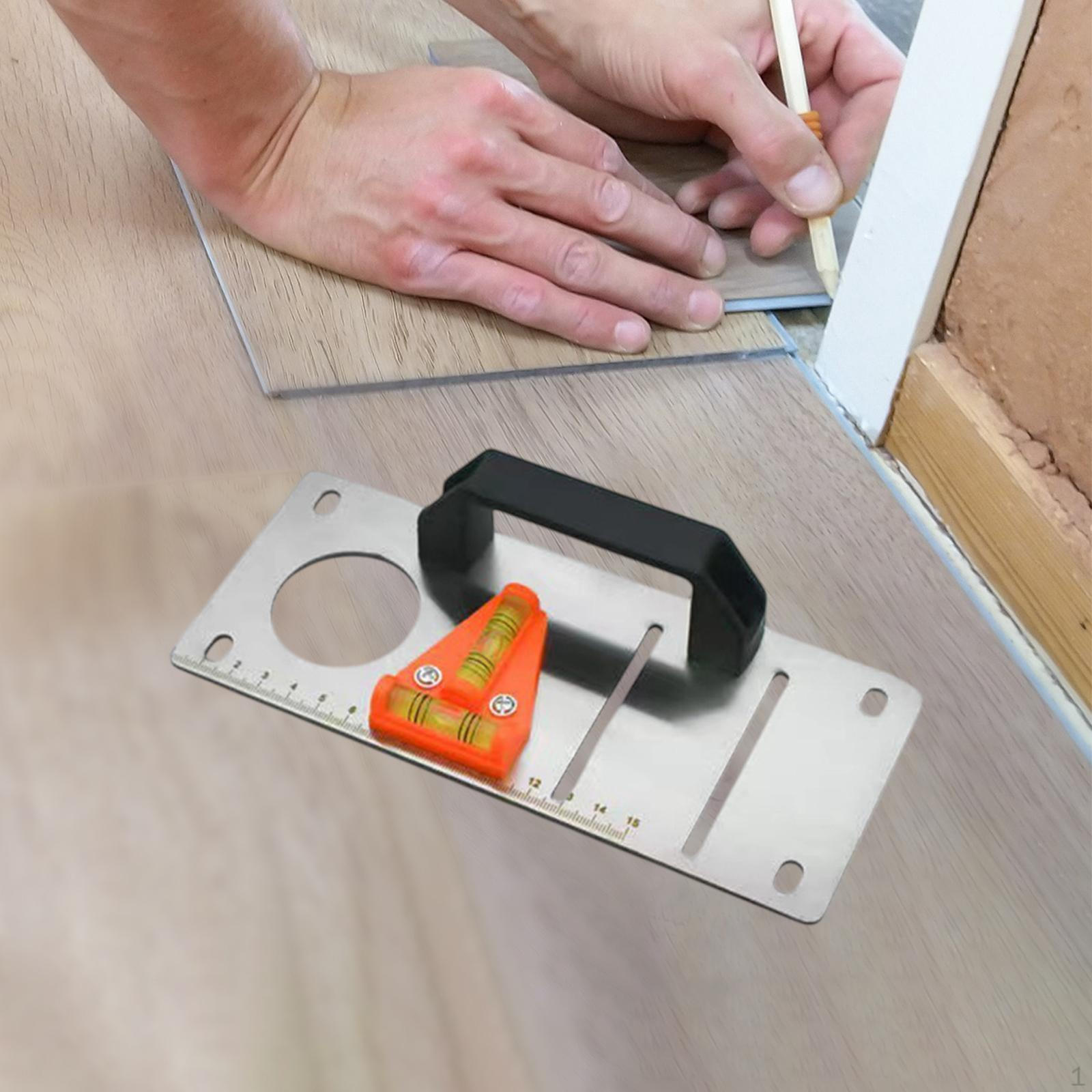 

Шаблон настенной коробки Встроенный уровень Инструмент электрика Макет Измерительная линейка Измерение для 20.8cmx8.8cm