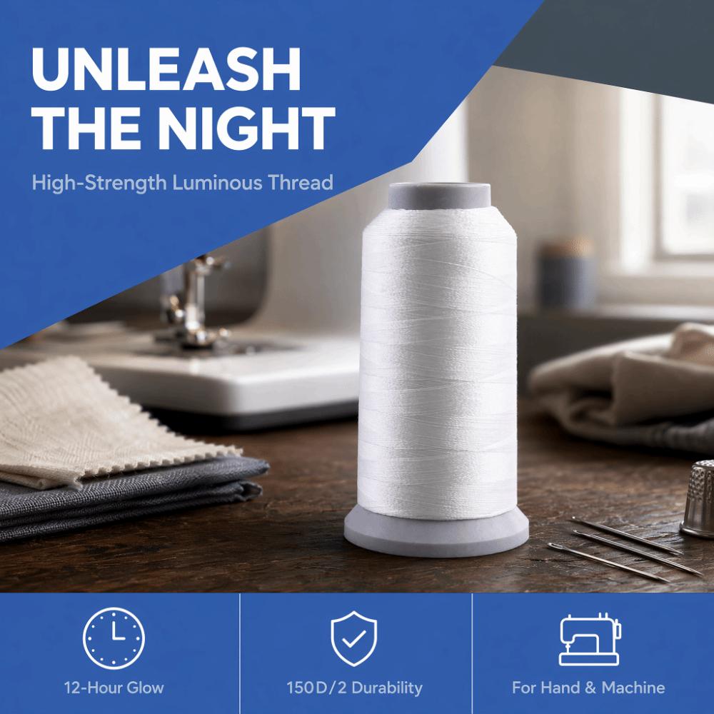 Glow Effect Glow In The Dark Thread Spool Wound Hand Sewing Thread  For Textiles